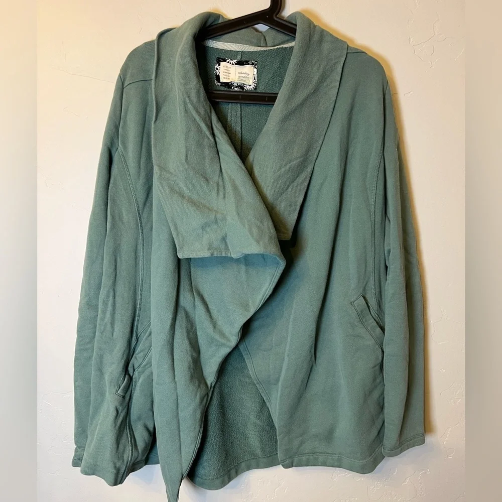 Anthropologie Saturday Sunday Vivie Drape Front Cardigan for Women - Picture 2 of 4